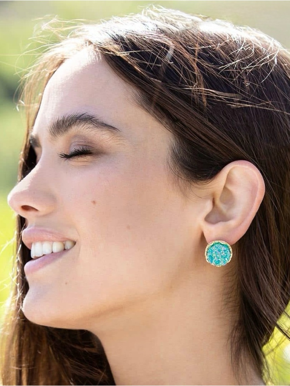 🆕 Tabbi Druzy Stud Earrings Plunder - Picture 2 of 5